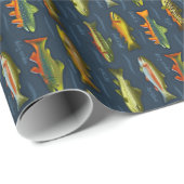 Trout Gift Wrap Geschenkpapier (Rolleneckpunkt)
