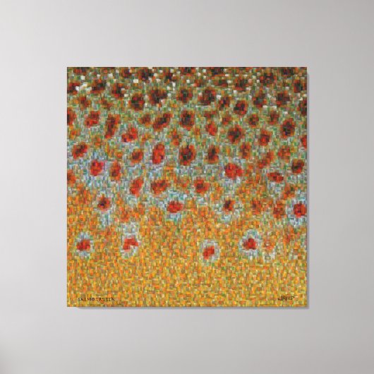 Trout-Haut-Montage - Braune Forellen Leinwanddruck (Vorderseite)