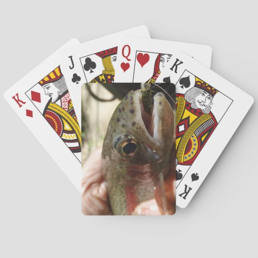 Trout in Hands Spielkarten (Rückseite)