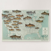 Trout Map der Vereinten Staaten (1999) Puzzle (Horizontal)