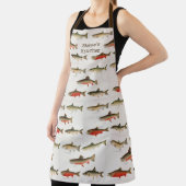 Trout Muster Personalisiert Name Long Kitchen Schürze (InSitu)