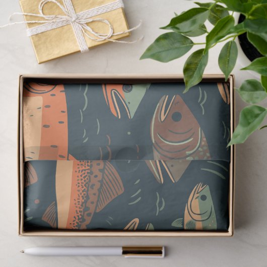 Trout Pattern Seidenpapier (Geschenk)