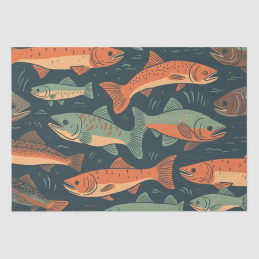 Trout Pattern Seidenpapier (Vorderseite)