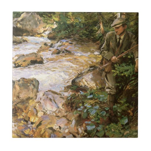 Trout Stream in Tirol von John Singer Sargent Fliese (Vorderseite)
