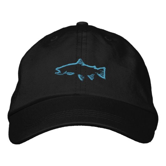 Trout Tracker Hat - Blue Bestickte Kappe (Vorderseite)