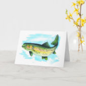 Trout Vatertagskarte (Großdruck) Karte (Gelbe Blume)