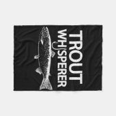 Trout Whisperer Lustiges Fly-Fischer-T-Shirt Fleecedecke (Vorderseite (Horizontal))