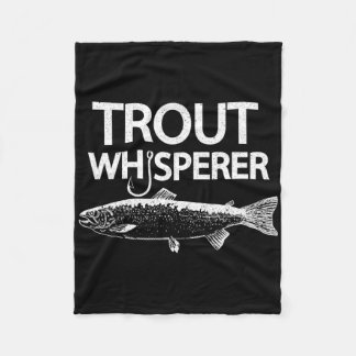 Trout Whisperer Lustiges Fly-Fischer-T-Shirt Fleecedecke