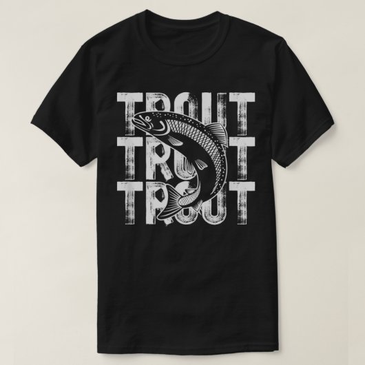 Trout Word Thema Fisch Lover Fischen T-Shirt (Design vorne)