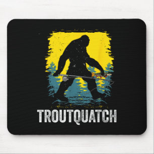 Troutquatch Forellenangeln Fischer Bigfoot Mousepad
