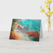 Trouvaille Meerjungfraupostkarte Karte (Gelbe Blume)