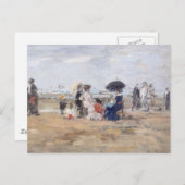 Trouville, Scène de plage, Eugène Boudin Postkarte (Vorne/Hinten)