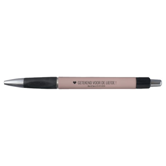 Trouwen pen getuigen Rose Tan Kugelschreiber (Vorderseite)