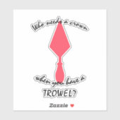 Trowel hübsch Pink und Schwarz Aufkleber (Blatt)