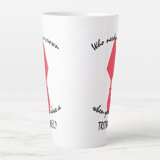 Trowel hübsch Pink und Schwarz Milchtasse (Vorderseite)