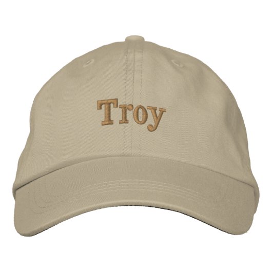 "Troy" Herren Name bestickt, Bestickte Baseballkappe (Vorderseite)