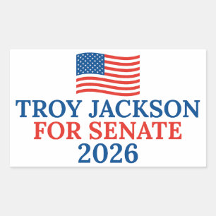 Troy Jackson für den Senat 2026 Maine-Wahl Rechteckiger Aufkleber