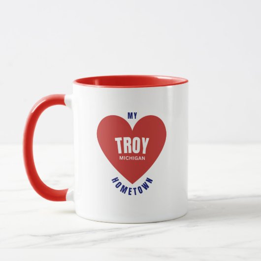 Troy Michigan Heimat Kaffee Tasse (Links)