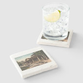 Troy NY Casino, Prospect Park, 1910 Vintag Steinuntersetzer (Seitenansicht)