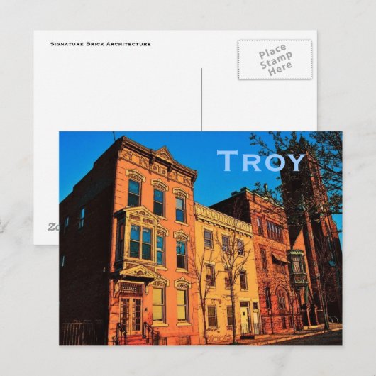 Troy (NY) Postkarte (Vorne/Hinten)