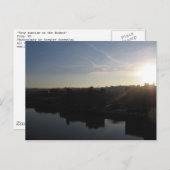 troy Sonnenaufgang auf dem Hudson Postkarte (Vorne/Hinten)