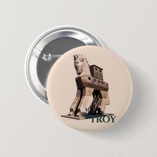 Troy: Trojanisches Pferd Button (Vorne & Hinten)