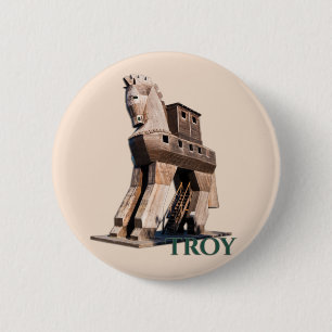 Troy: Trojanisches Pferd Button