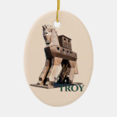 Troy: Trojanisches Pferd Keramik Ornament (Vorne)