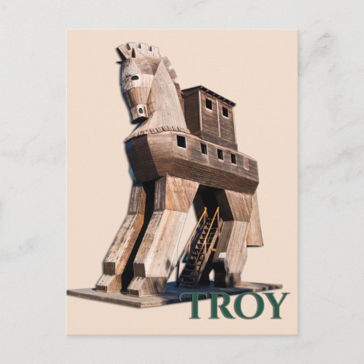 Troy: Trojanisches Pferd Postkarte (Vorderseite)
