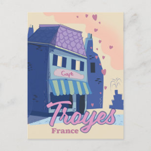 Troyes France Reiseplakat Einladungspostkarte