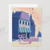 Troyes France Reiseplakat Einladungspostkarte (Vorne/Hinten)