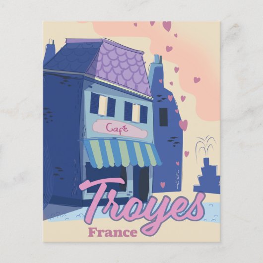 Troyes France Reiseplakat Flyer (Vorne)