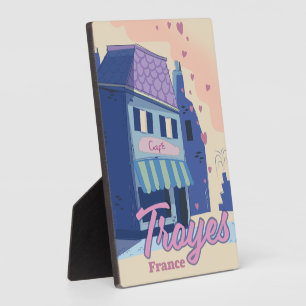 Troyes France Reiseplakat Fotoplatte