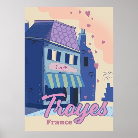 Troyes France Reiseplakat Poster (Vorne)