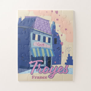 Troyes France Reiseplakat Puzzle