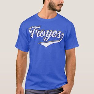 Troyes Frankreich Vintage-Sport-Typografie T-Shirt