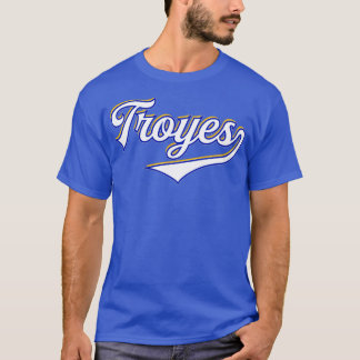 Troyes Frankreich Vintage-Sport-Typografie T-Shirt