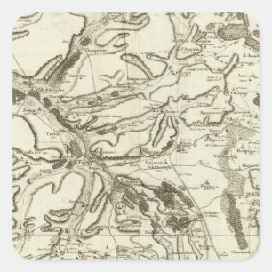 Troyes Quadratischer Aufkleber