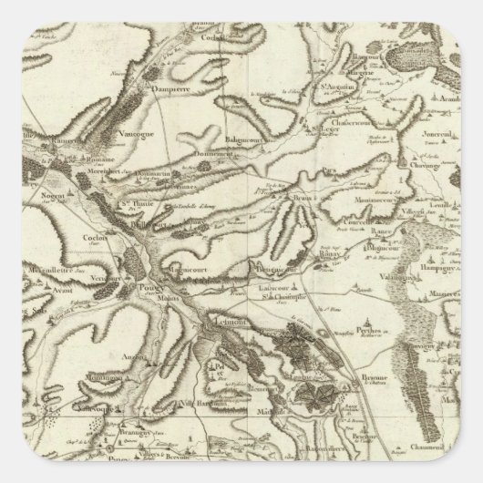 Troyes Quadratischer Aufkleber (Vorderseite)