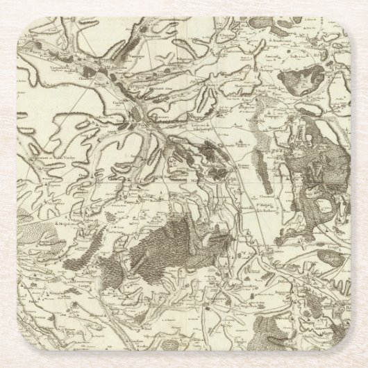 Troyes Rechteckiger Pappuntersetzer (Vorderseite)