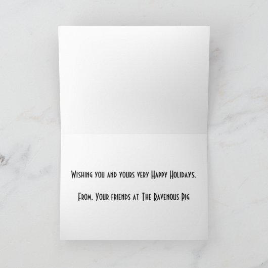 TRP Weihnachtskarte Feiertagskarte (Innenseite)