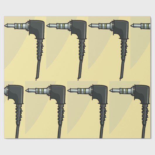 TRRS Audio Jack Connector Tech Gadget Illustration Geschenkpapier (Flach)