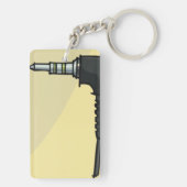 TRRS Audio Jack Connector Tech Gadget Illustration Schlüsselanhänger (Rückseite)