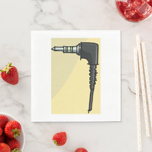TRRS Audio Jack Connector Tech Gadget Illustration Serviette