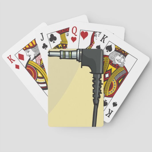 TRRS Audio Jack Connector Tech Gadget Illustration Spielkarten (Rückseite)