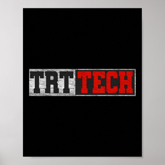 Trt Tech Funny Fitness Workout Cool Gym Poster (Vorne)
