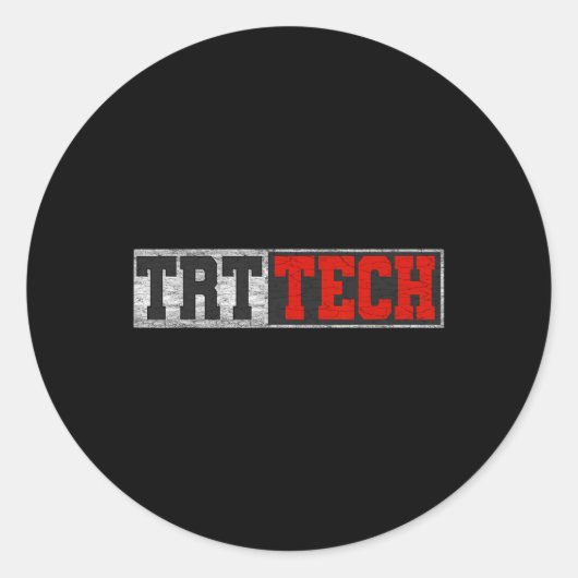 Trt Tech Funny Fitness Workout Cool Gym Runder Aufkleber (Vorderseite)