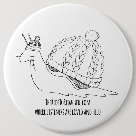 TRTR Sheldon der gemütliche Schnecke Knopf Button (Vorderseite)