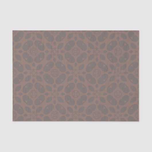 Trübe Mocha Mousse Masculine Calico Western Folk Seidenpapier (Vorderseite)