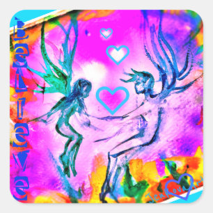 TRUBELIEVE SWEETHEART FEEN Quadrat Aufkleber